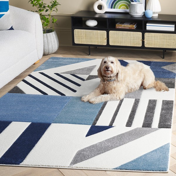 Safavieh Hollywood 709 Rug, HLW709 - Ivory / Blue