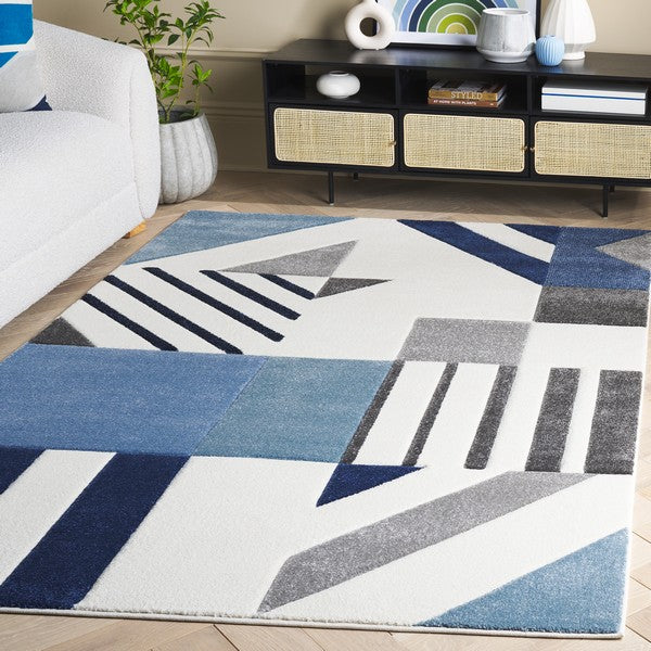 Safavieh Hollywood 709 Rug, HLW709 - Ivory / Blue