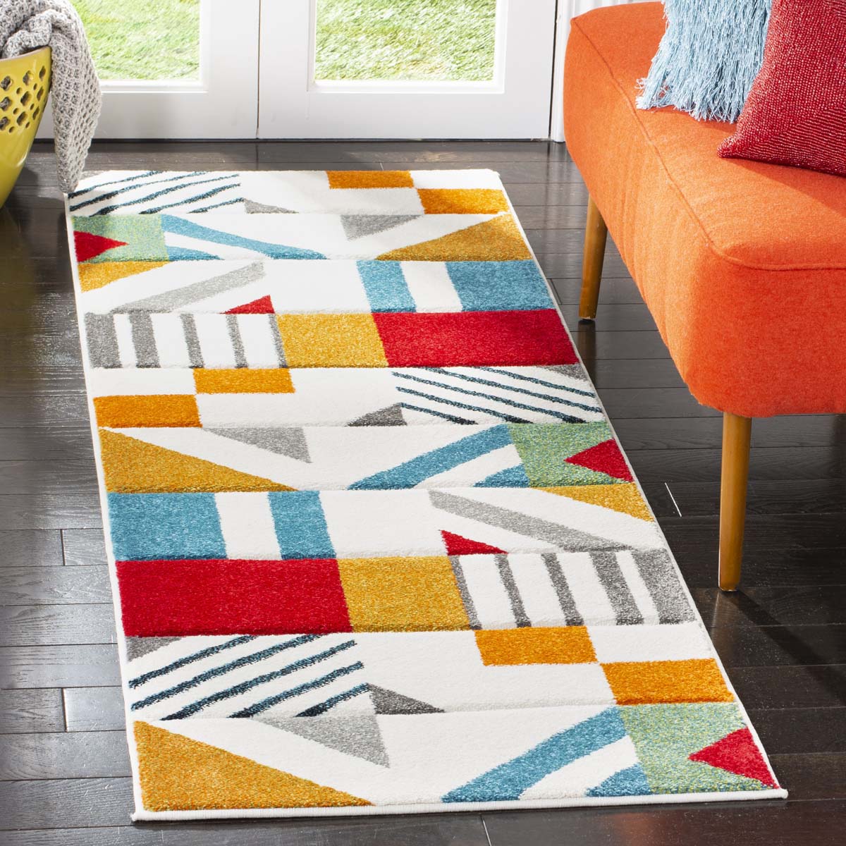 Safavieh Hollywood 709 Rug, HLW709 - Ivory / Peacock Blue