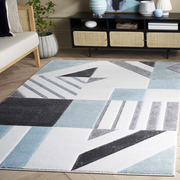 Safavieh Hollywood 709 Rug, HLW709 - Ivory / Aqua