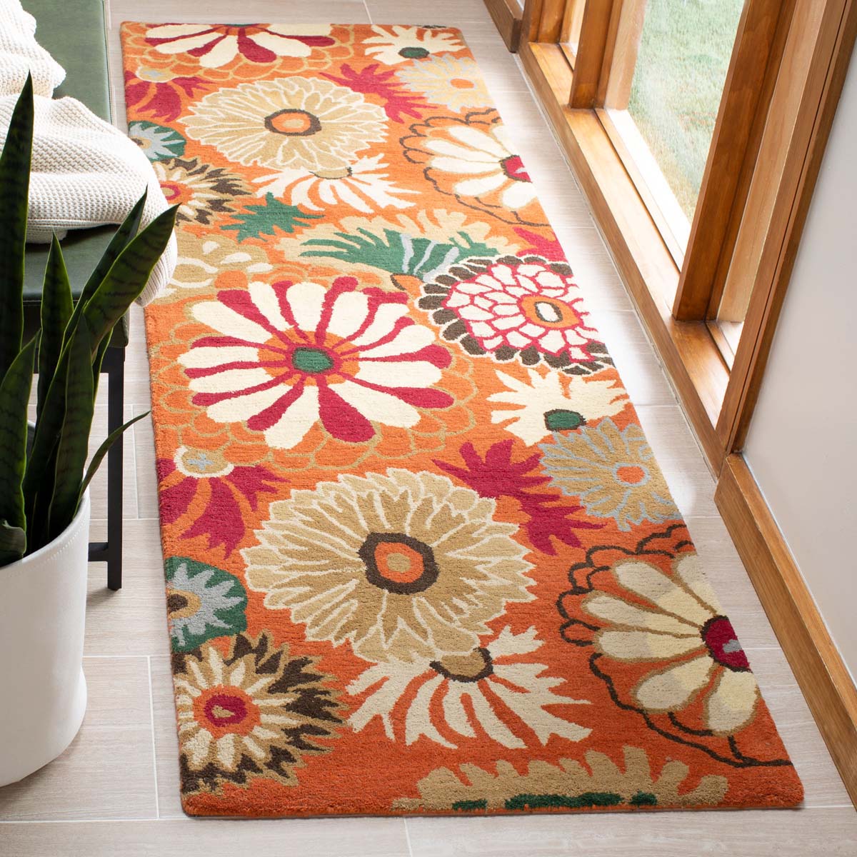 Safavieh Jardin 812 Rug, JAR812 - Orange / Multi