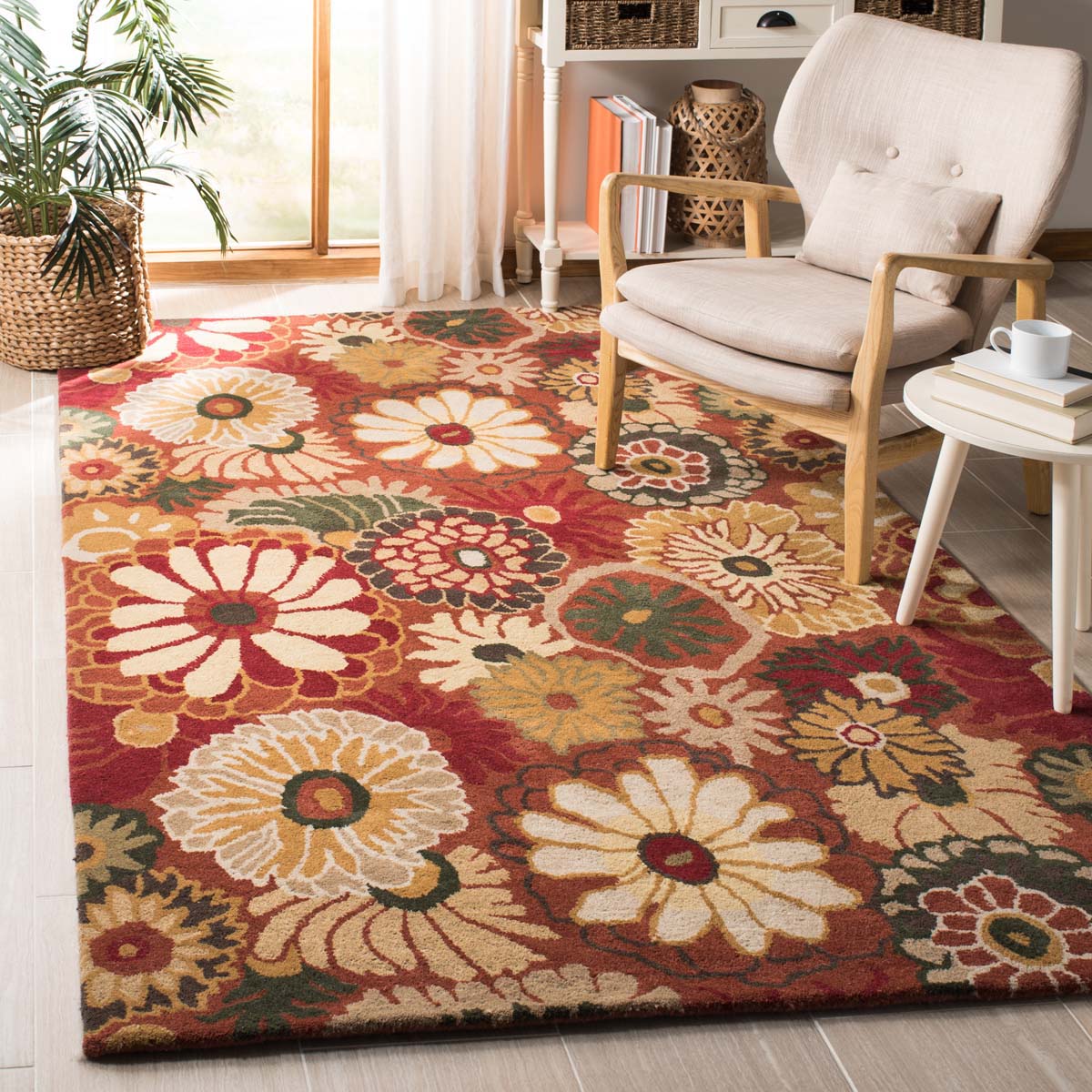 Safavieh Jardin 812 Rug, JAR812 - Orange / Multi