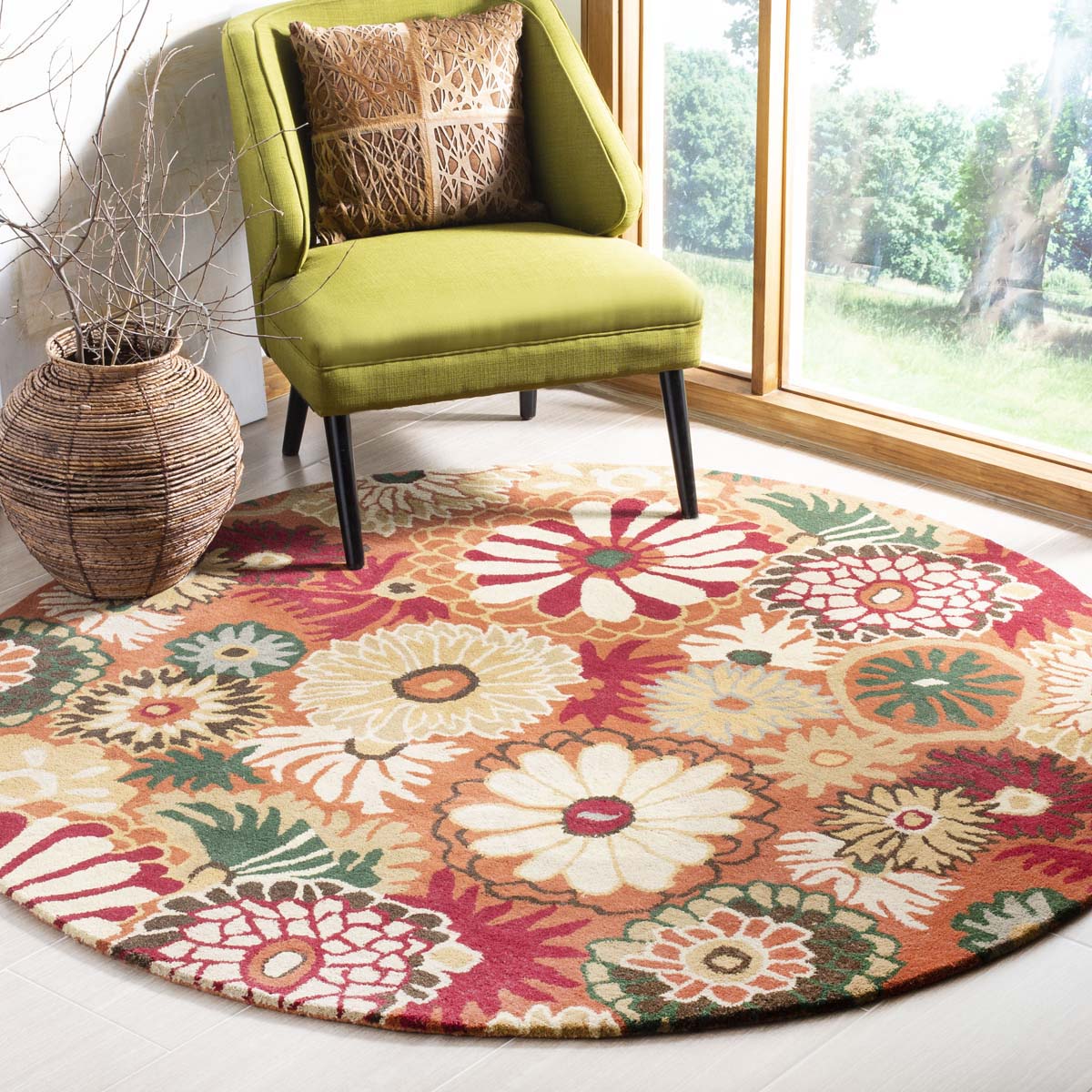 Safavieh Jardin 812 Rug, JAR812 - Orange / Multi