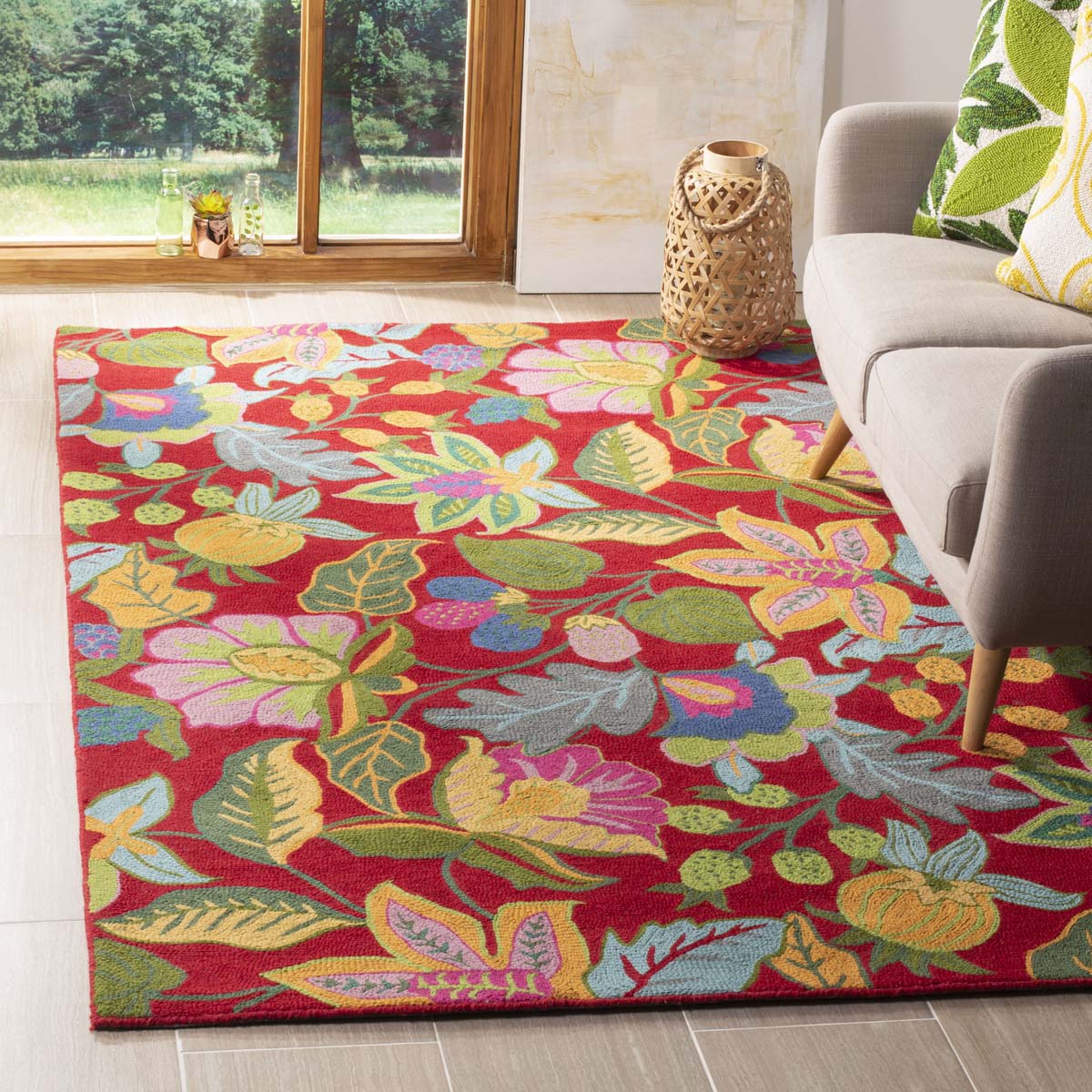 Safavieh Jardin 951 Rug, JAR951 - Red / Multi