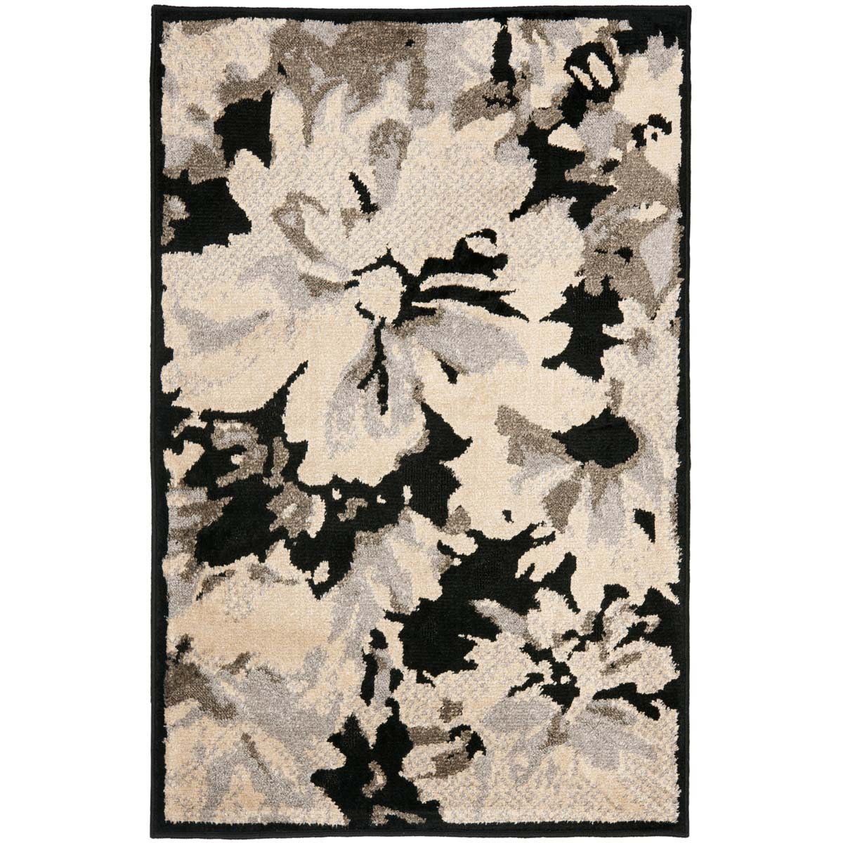 Safavieh Kashmir 118 Rug, KAS118 - Black / Ivory