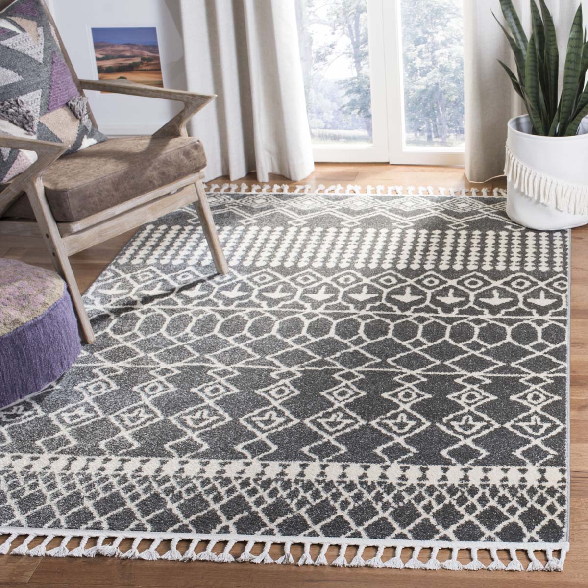 Safavieh Kasbah 100 173 Rug, KBH173 - Grey / Ivory