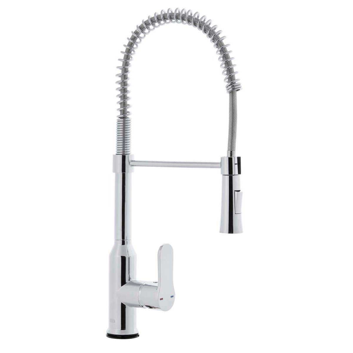 Solea Euphoria Single Control Dual Function Spray Pull Down Stainless Steel 8.1X2.1X21 Kitchen Faucet - Chrome