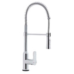 Solea Euphoria Single Control Dual Function Spray Pull Down Stainless Steel 8.1X2.1X21 Kitchen Faucet - Chrome