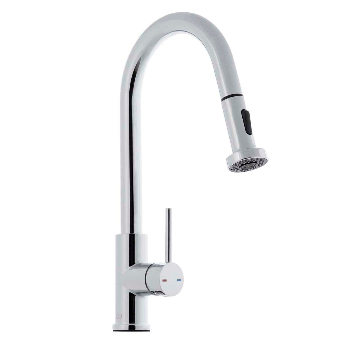 Solea Enchant Single Control Dual Function Spray Pull Down Stainless Steel 9.3X2.1X16.6 Kitchen Faucet - Chrome