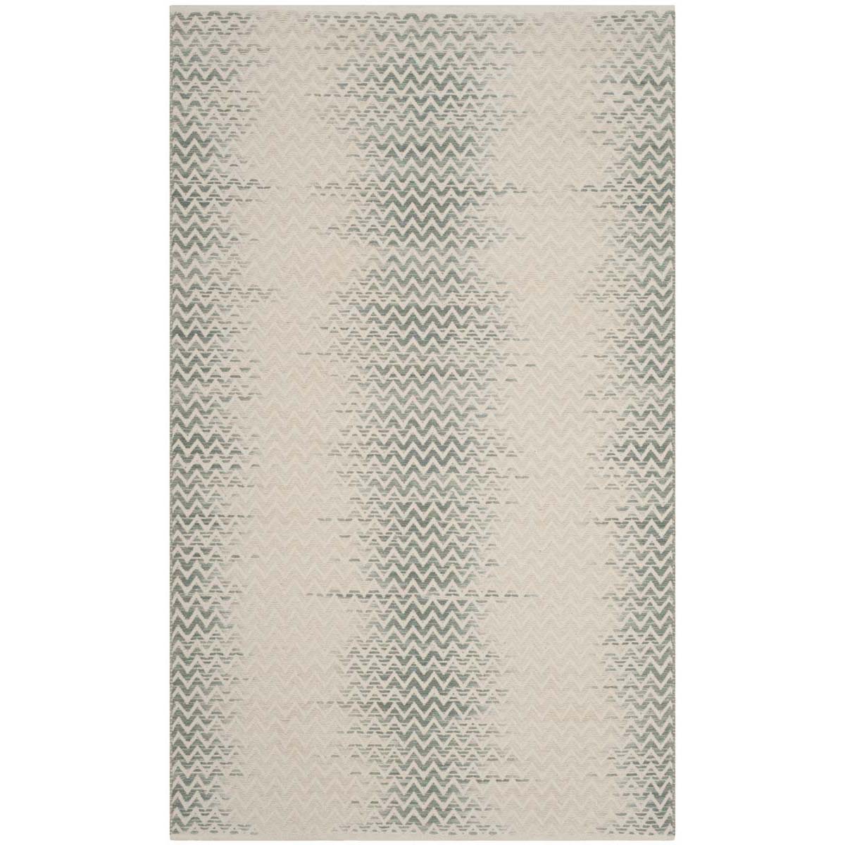 Safavieh Cotton Kilim 121 Rug, KLC121 - Dark Green / Ivory