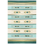 Safavieh Cotton Kilim 301 Rug, KLC301 - Aqua / Ivory