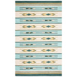 Safavieh Cotton Kilim 301 Rug, KLC301 - Aqua / Ivory