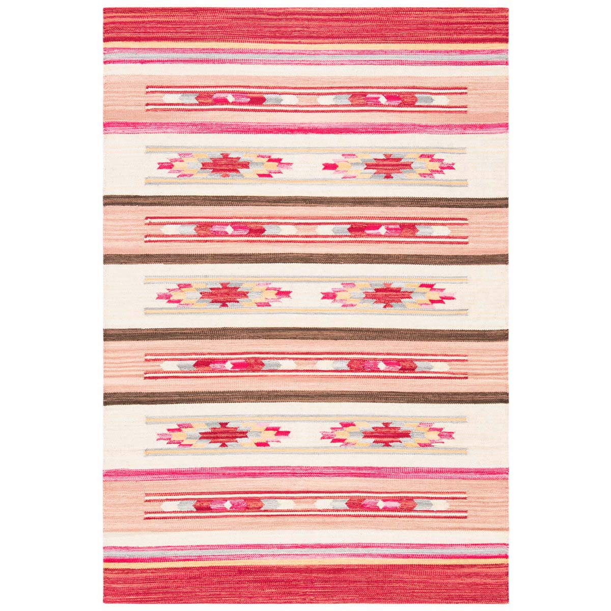 Safavieh Cotton Kilim 301 Rug, KLC301 - Red / Ivory