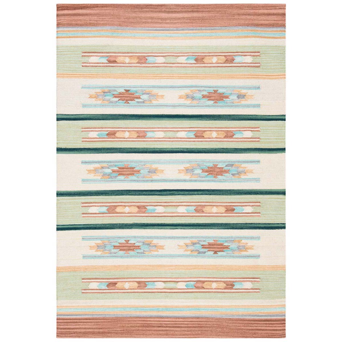 Safavieh Cotton Kilim 301 Rug, KLC301 - Brown / Ivory