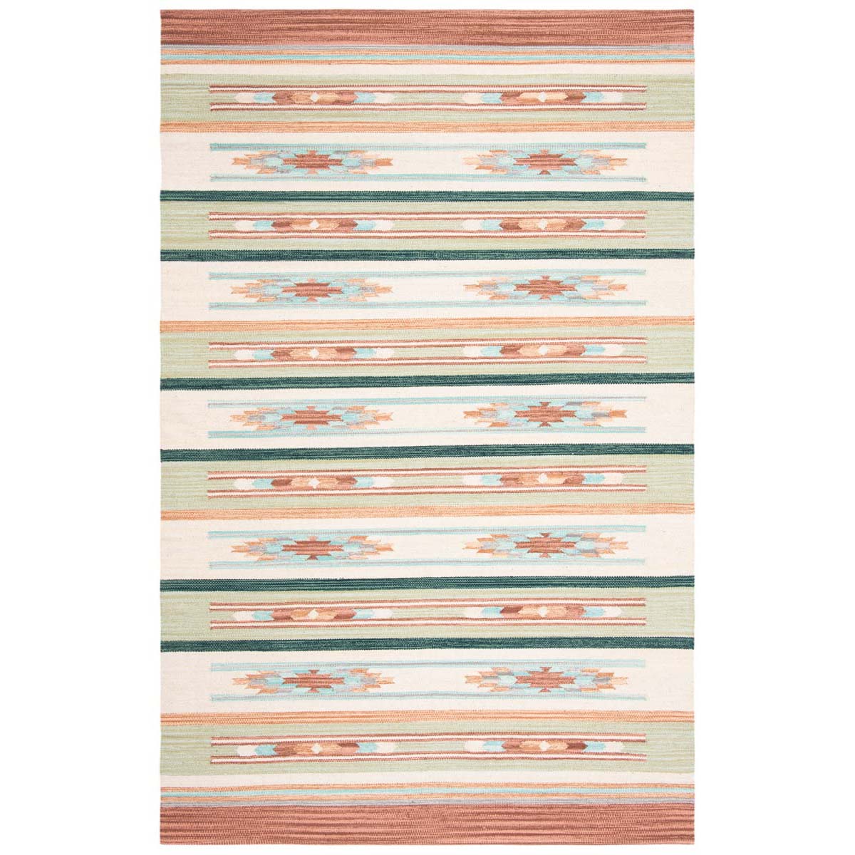 Safavieh Cotton Kilim 301 Rug, KLC301 - Brown / Ivory