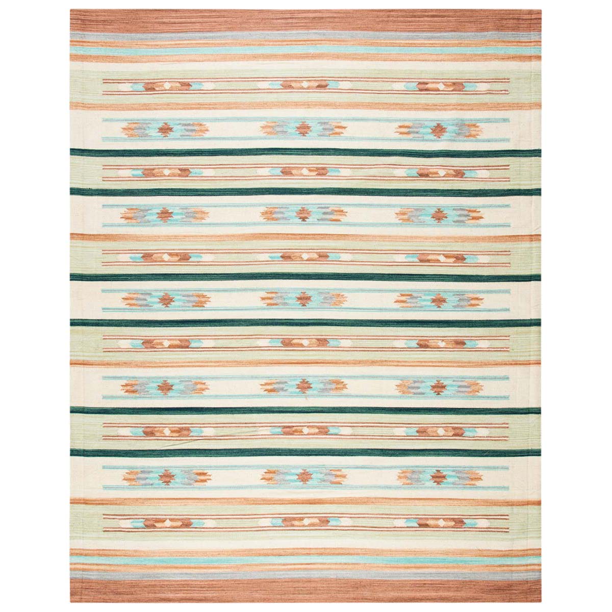 Safavieh Cotton Kilim 301 Rug, KLC301 - Brown / Ivory