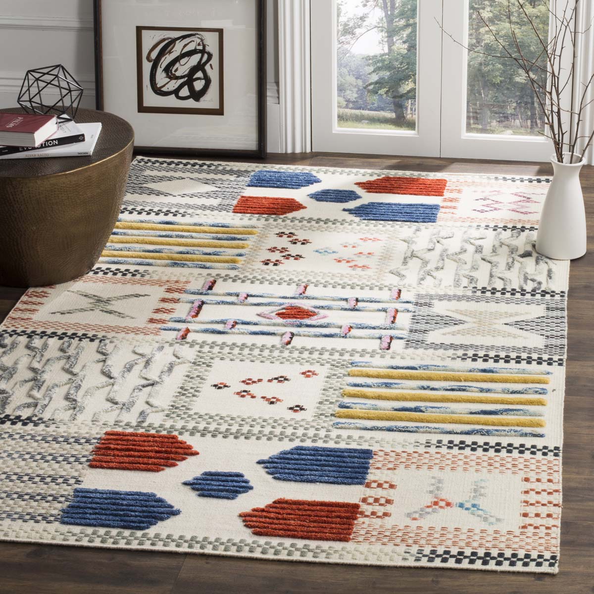 Safavieh Kilim 824 Rug, KLM824 - Ivory / Multi