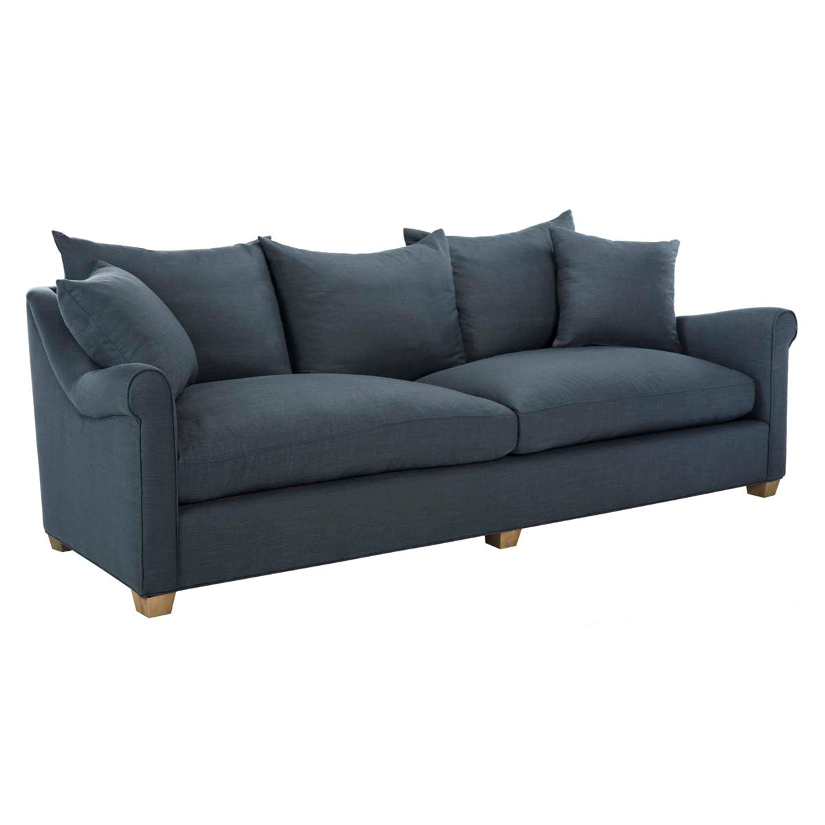 Safavieh Couture Fraiser Linen Sofa, knt4024 - Navy Blue