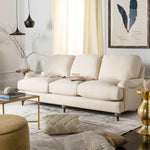 Safavieh Couture Calvin Natural Linen Sofa - Natural