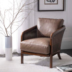 Safavieh Couture Caruso Barrel Back Chair - Dark Brown