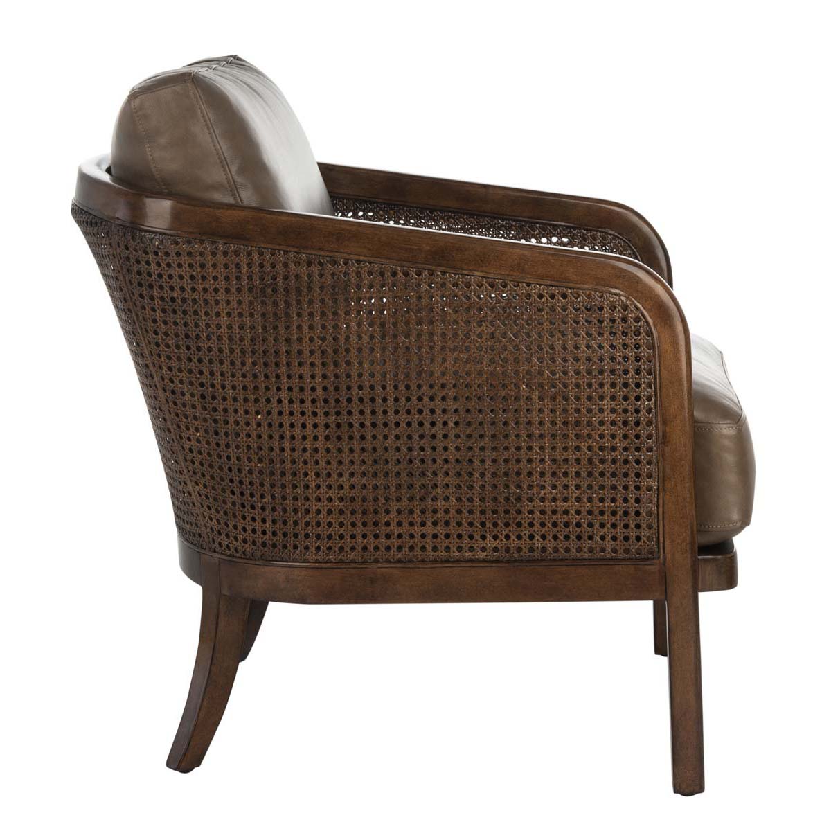 Safavieh Couture Caruso Barrel Back Chair - Dark Brown