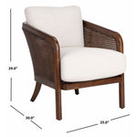 Safavieh Couture Caruso Barrel Back Chair - Oatmeal