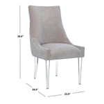 Safavieh Couture De Luca Acrylic Leg Dining Chair - Pale Taupe