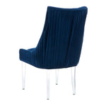 Safavieh Couture De Luca Acrylic Leg Dining Chair - Navy