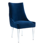 Safavieh Couture De Luca Acrylic Leg Dining Chair - Navy