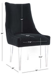 Safavieh Couture De Luca Acrylic Leg Dining Chair - Black