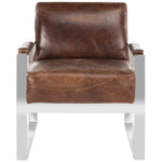 Safavieh Couture Parkgate Occassional Leather Chair - Vintage Cigar Brown