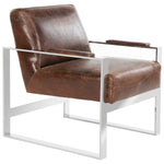 Safavieh Couture Parkgate Occassional Leather Chair - Vintage Cigar Brown