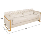 Safavieh Couture Lethbridge Velvet Sofa - White