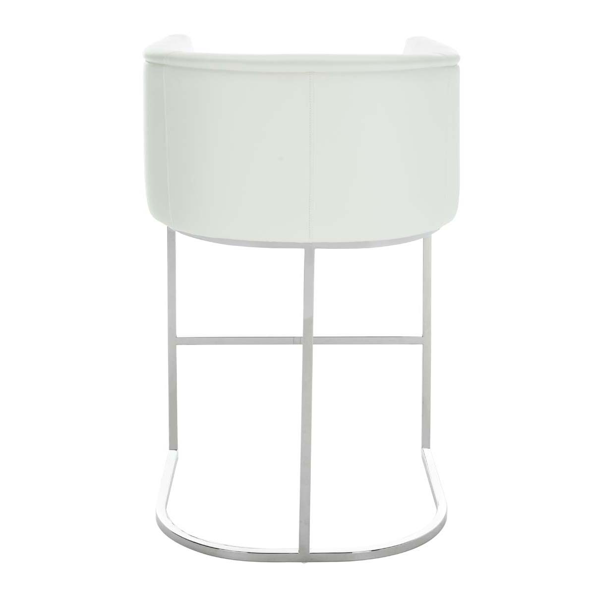 Safavieh Couture Shiloh Leather Bar Stool - Nobility White