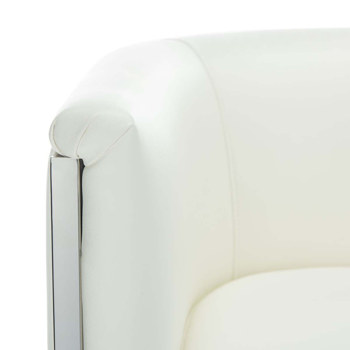 Safavieh Couture Shiloh Leather Bar Stool - Nobility White