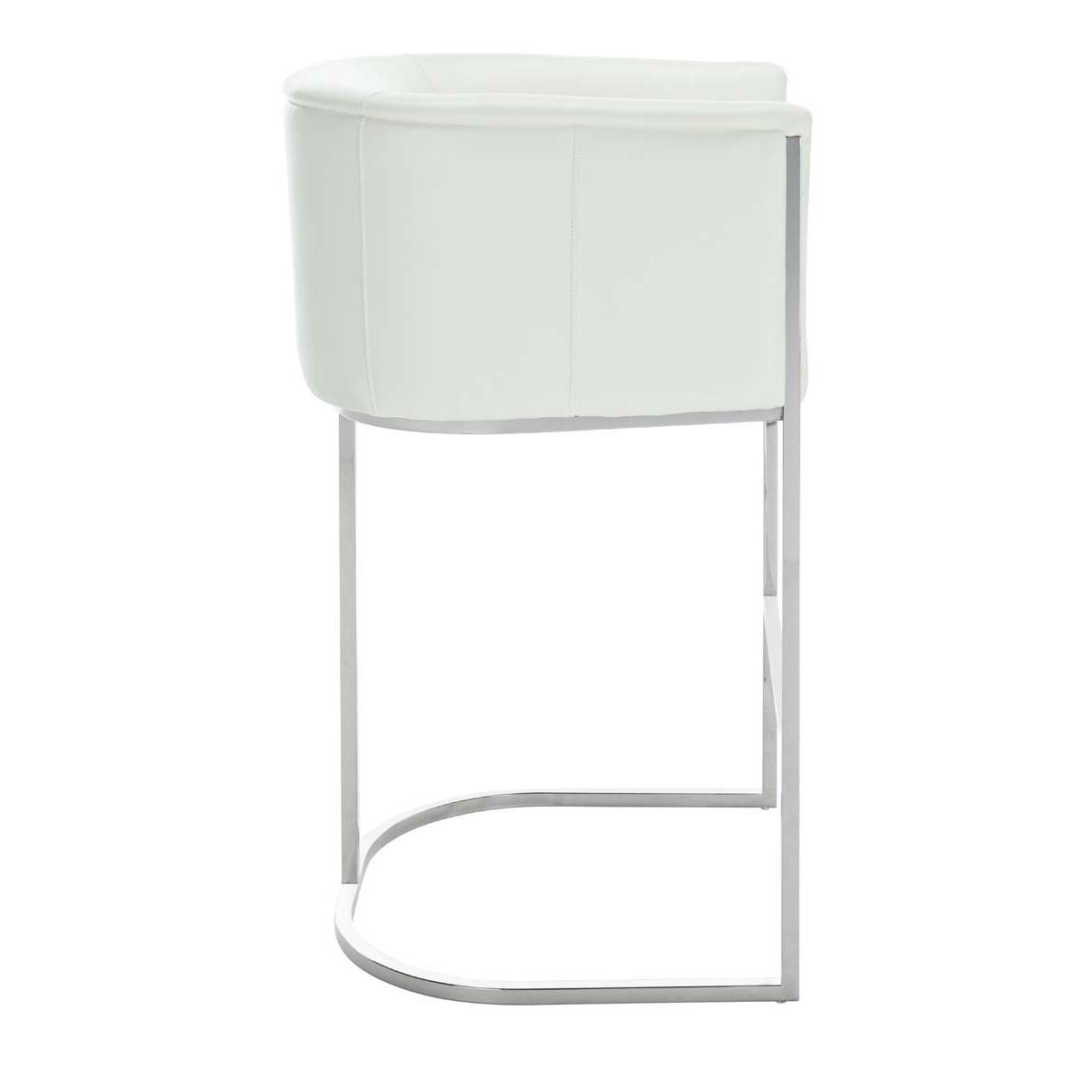 Safavieh Couture Shiloh Leather Bar Stool - Nobility White