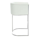 Safavieh Couture Shiloh Leather Bar Stool - Nobility White