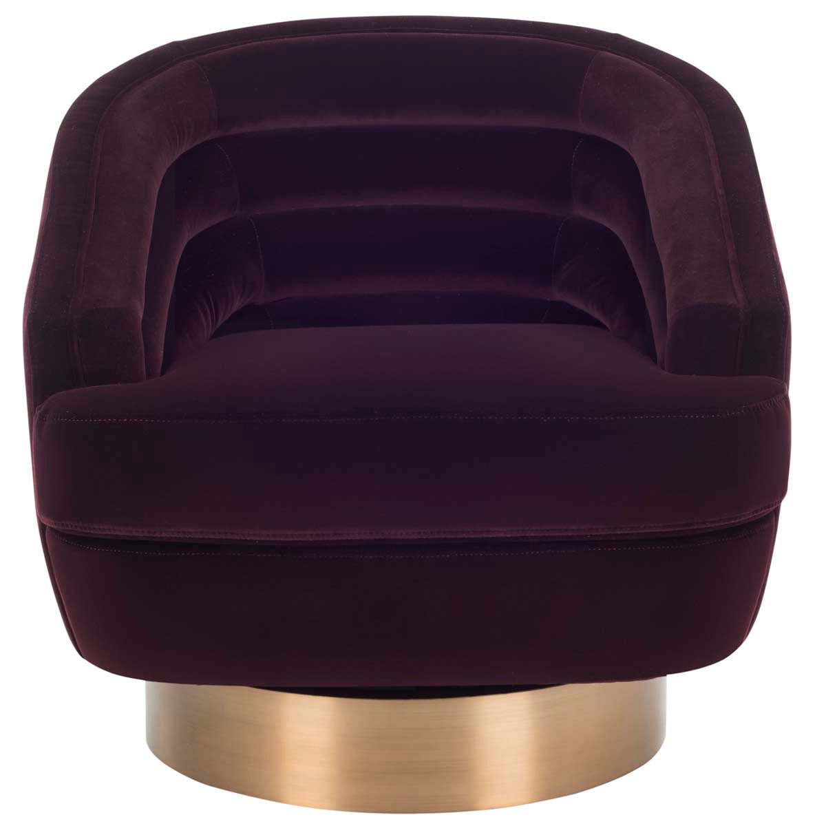 Safavieh Couture Arvilla Swivel Club Chair - Giotto Cabernet