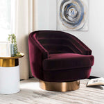 Safavieh Couture Arvilla Swivel Club Chair - Giotto Cabernet