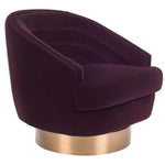 Safavieh Couture Arvilla Swivel Club Chair - Giotto Cabernet