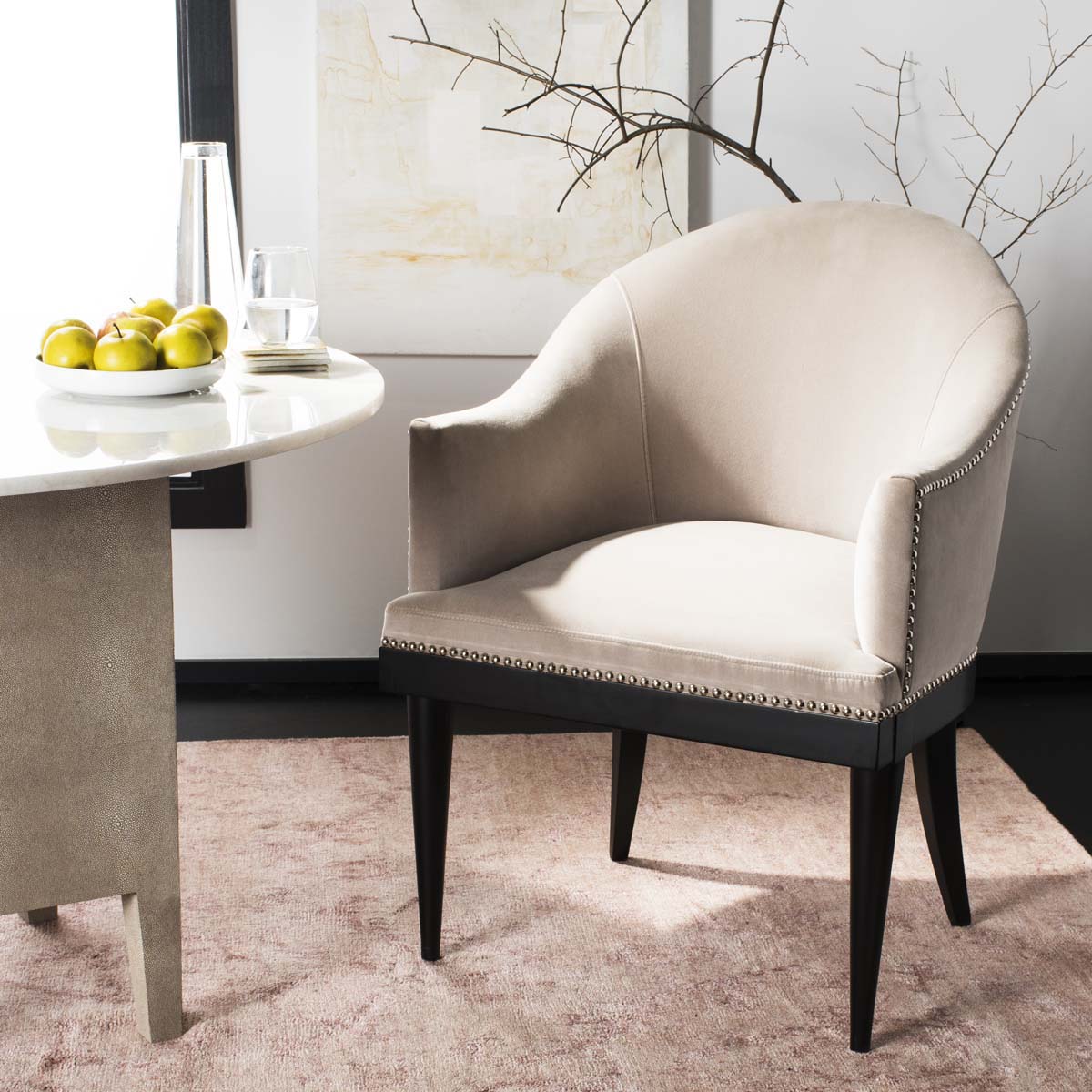 Safavieh Couture Maynard Arm Chair - Giotto Almond