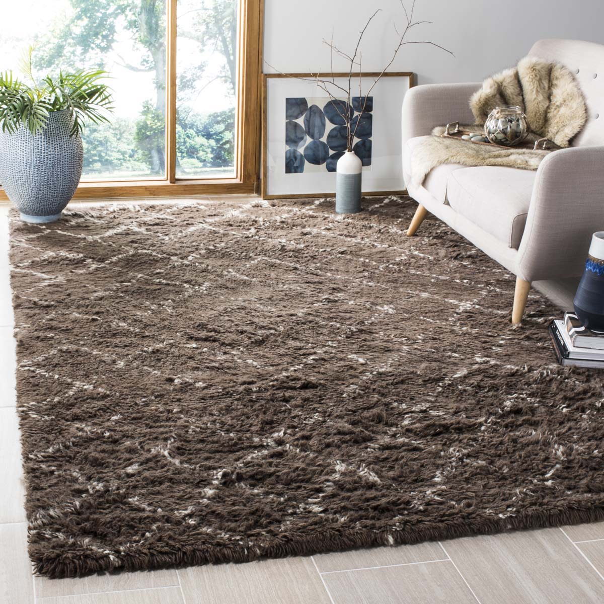 Safavieh Kenya 404 Rug, KNY404 - Dark Grey / Ivory