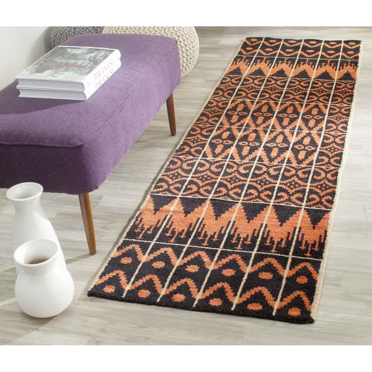 Safavieh Kenya 609 Rug, KNY609 - Orange / Black