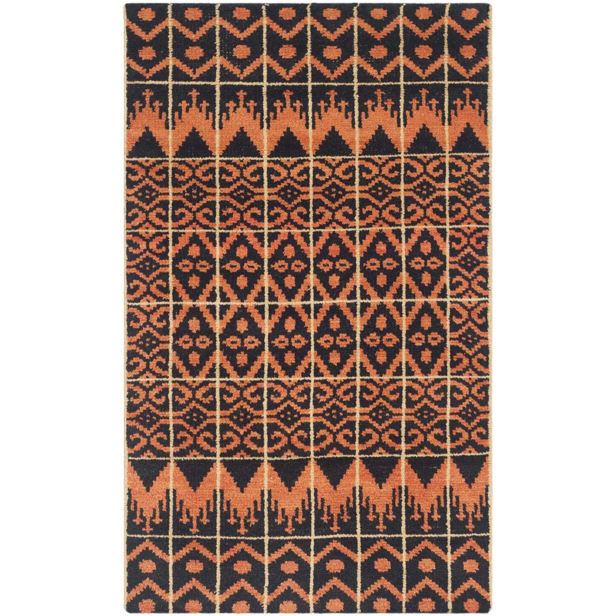 Safavieh Kenya 609 Rug, KNY609 - Orange / Black