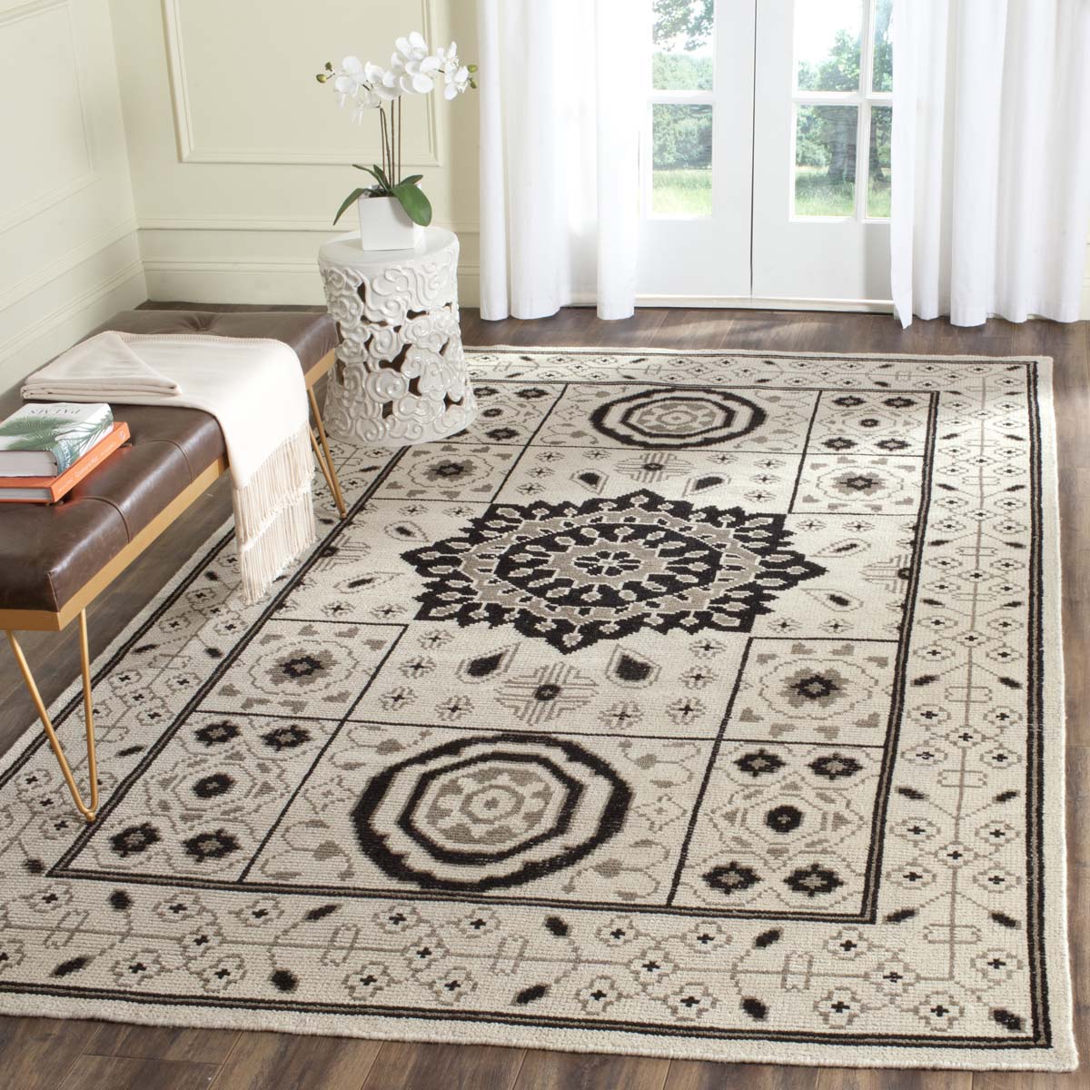 Safavieh Kenya 625 Rug, KNY625 - Ivory / Grey