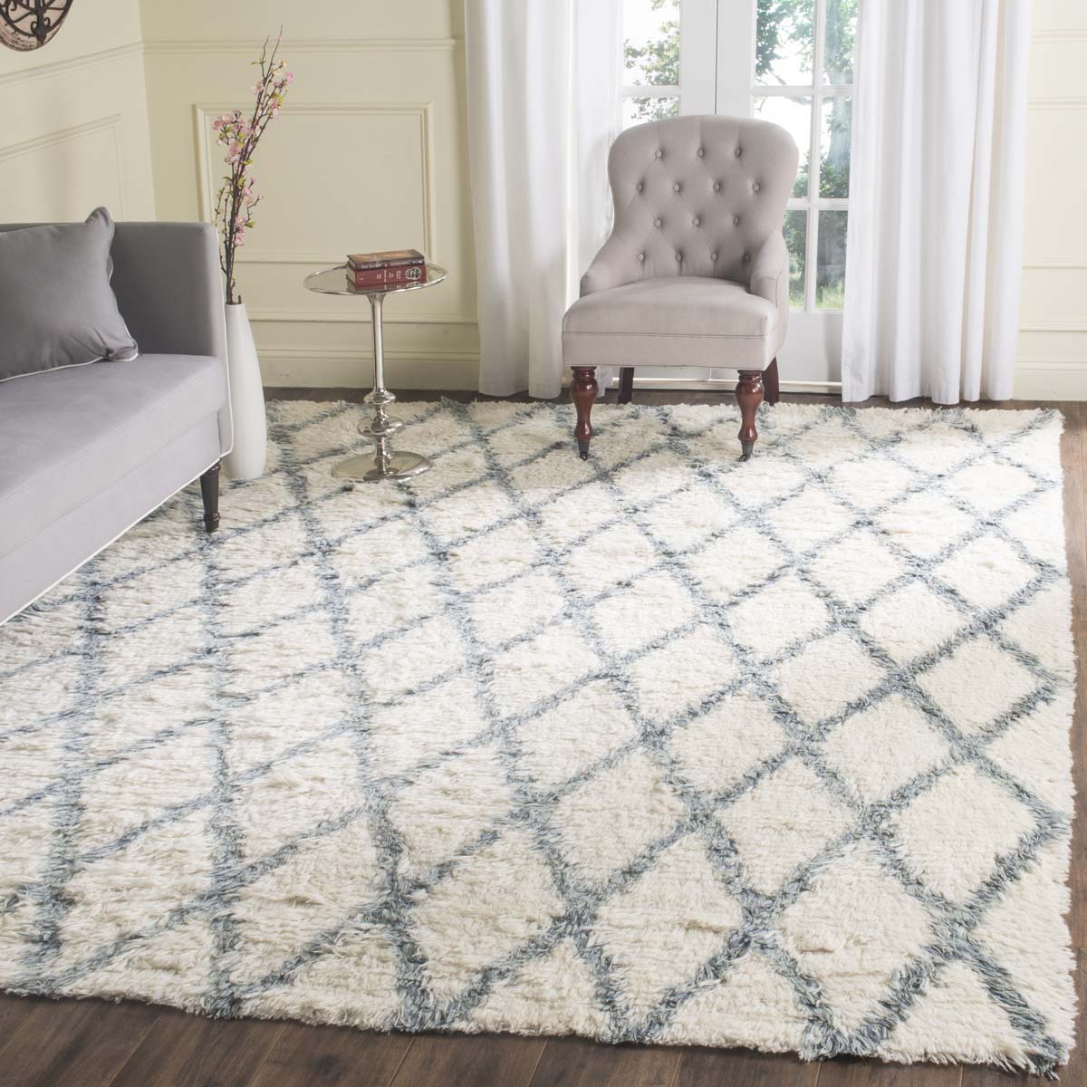 Safavieh Kenya 712 Rug, KNY712 - Ivory / Blue