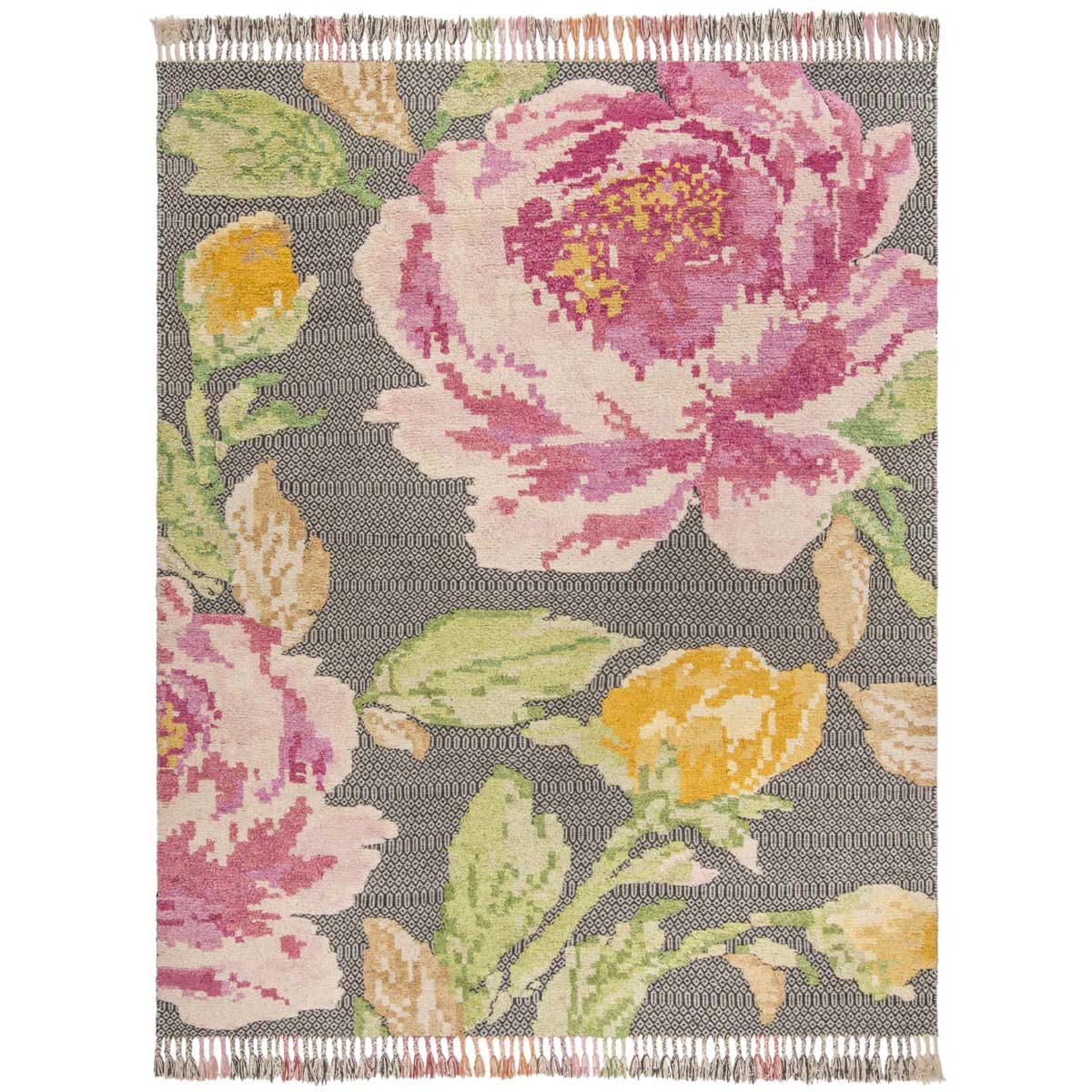 Safavieh Kenya 803 Rug, KNY803 - Pink / Dark Grey