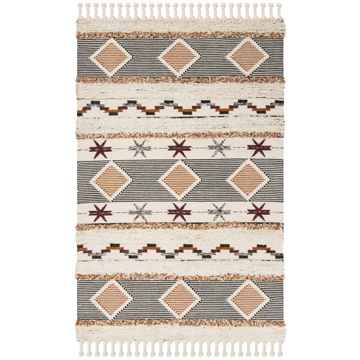 Safavieh Kenya 904 Rug, KNY904 - Ivory / Black