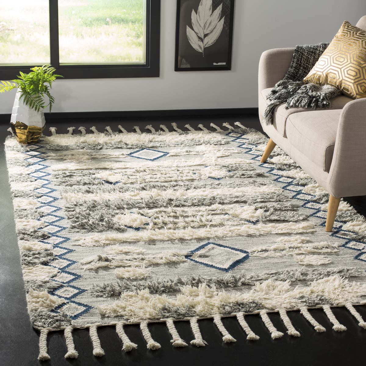 Safavieh Kenya 909 Rug, KNY909 - Grey / Ivory