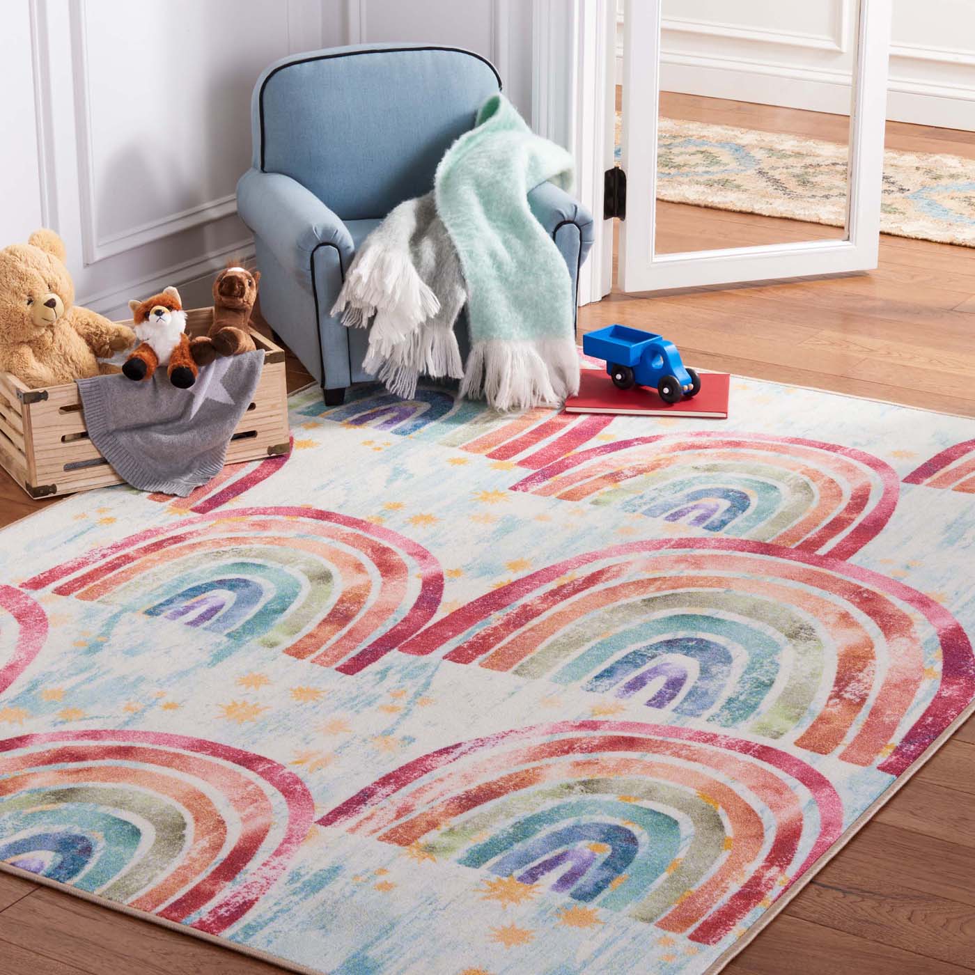 Safavieh Kids Playhouse 252 Rug, KPH252 - Blue / Ivory